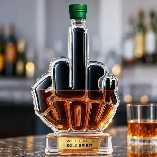Funny Middle Finger Bar Decor β Novelty Glass Piece ππ
