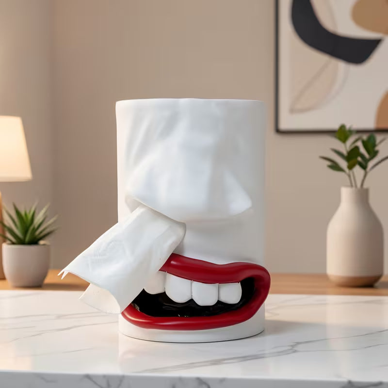 🎭 Handmade Funny Face Tissue Holder