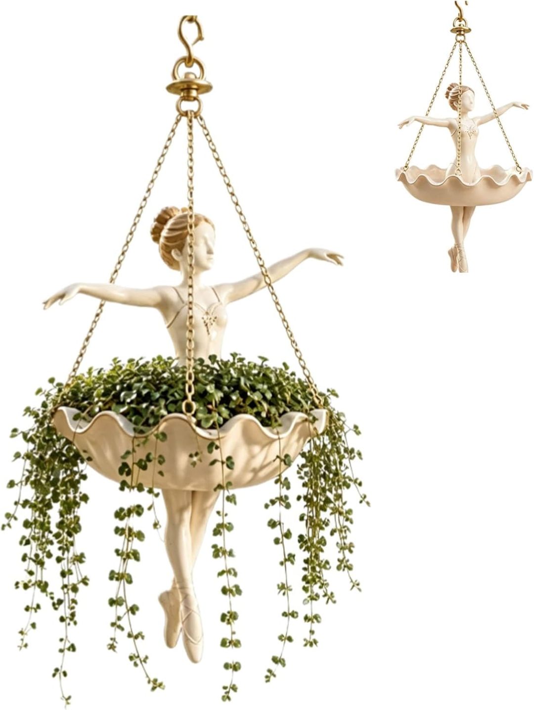 🩰Ballet Dancer Hanging Planter – Graceful Artistry Meets Living Greenery