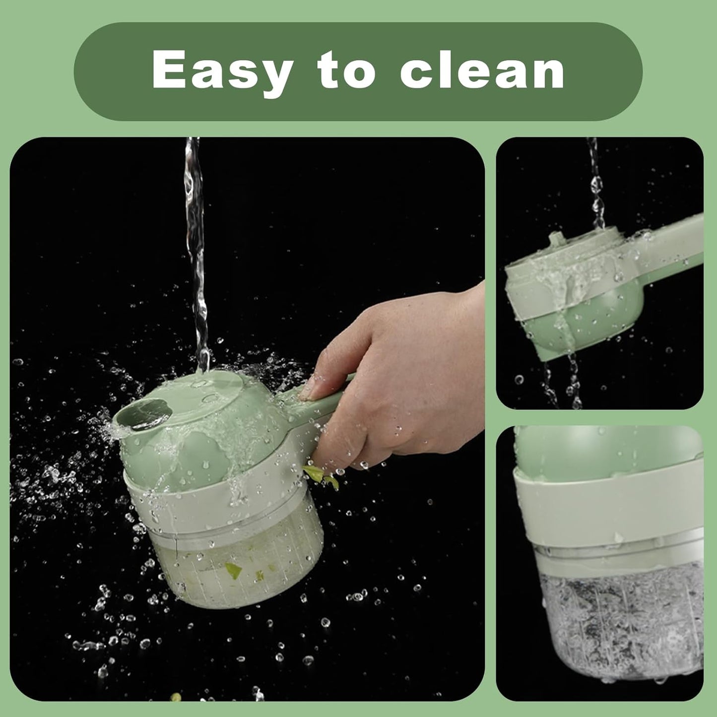 🥦4‑in‑1 Portable Electric Vegetable Cutter
