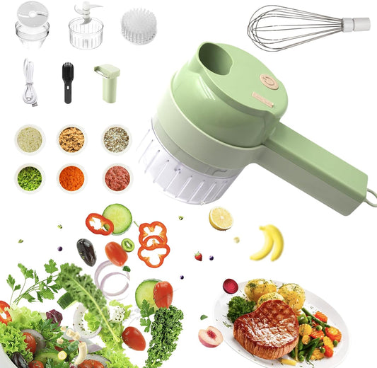 🥦4‑in‑1 Portable Electric Vegetable Cutter