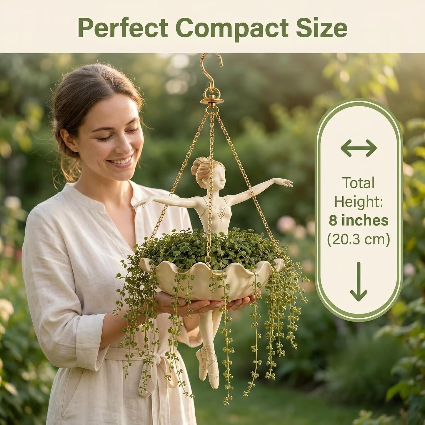 🩰Ballet Dancer Hanging Planter – Graceful Artistry Meets Living Greenery