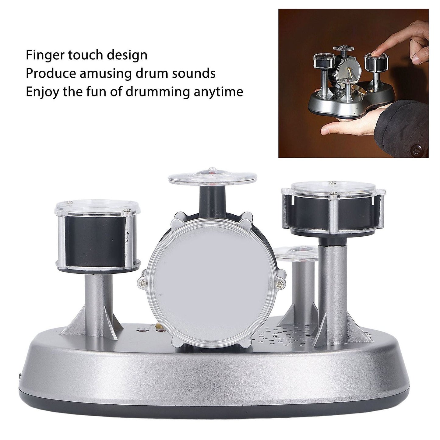 🎵 Mini Finger Drum Set – Electronic Tabletop Drum Kit for Stress Relief & Music Fun