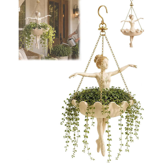🩰Ballet Dancer Hanging Planter – Graceful Artistry Meets Living Greenery