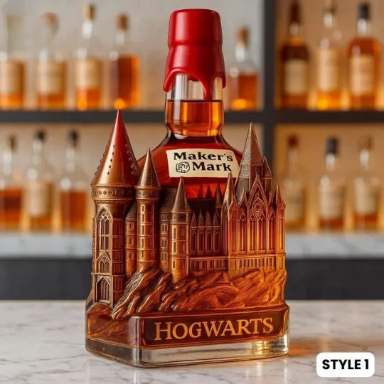 Hogwarts Castle Glass Bottle – Wizarding Collectible 🏰⚡