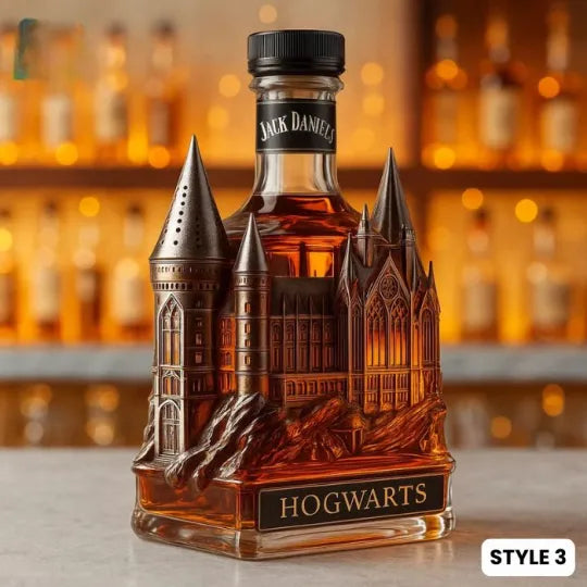 Hogwarts Castle Glass Bottle – Wizarding Collectible 🏰⚡