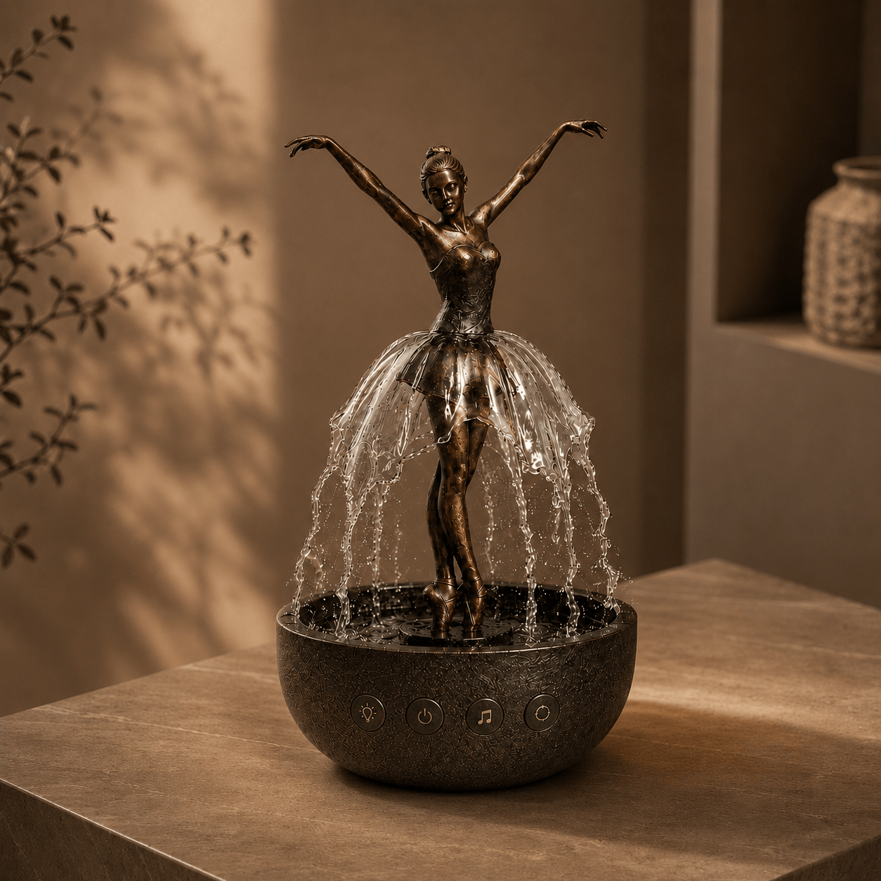 💧 Dancing Ballerina Desktop Fountain