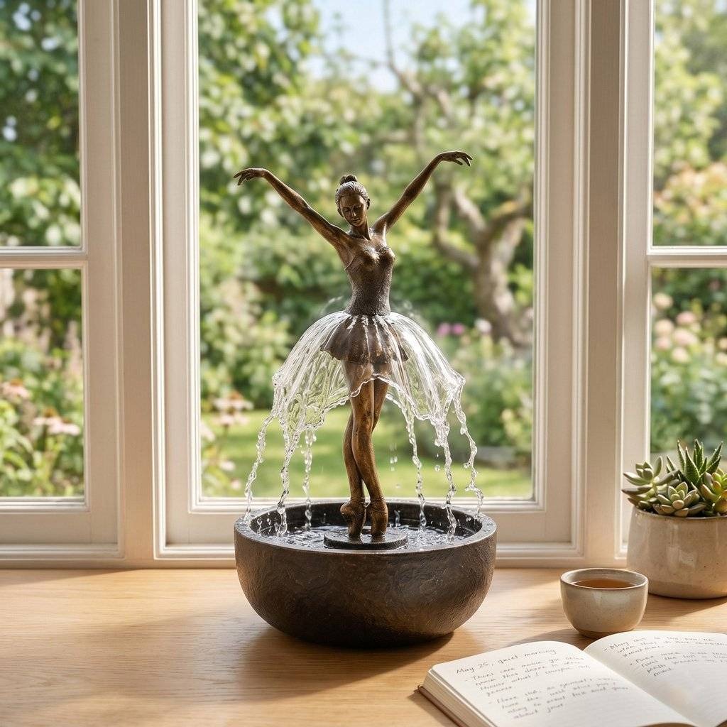 💧 Dancing Ballerina Desktop Fountain