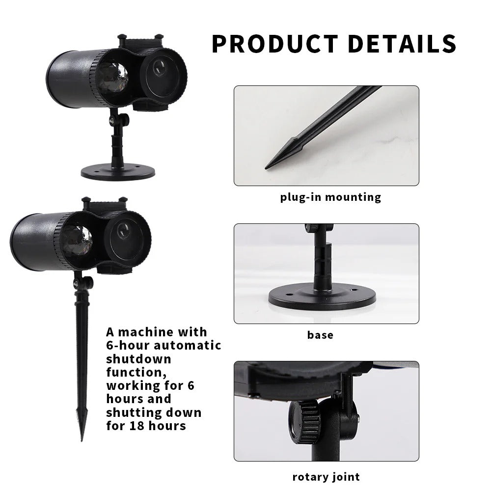 🎃👻 10‑Pattern HD Halloween Projection Light – 32FT Ultra‑Large Display, Instant Spooky Decor