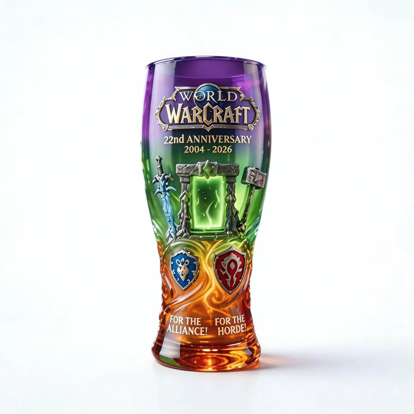 WoW Tribute Glass – Officially Inspired Design 🎁✨