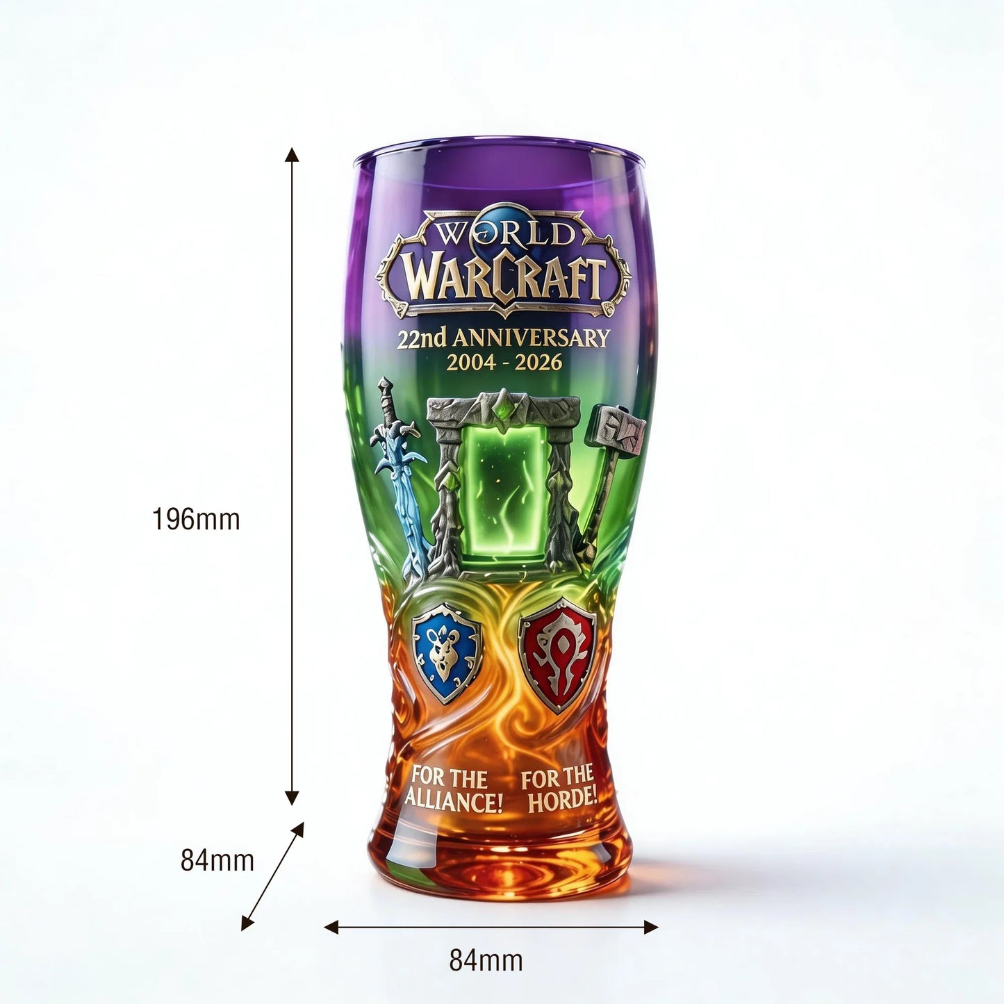 WoW Tribute Glass – Officially Inspired Design 🎁✨